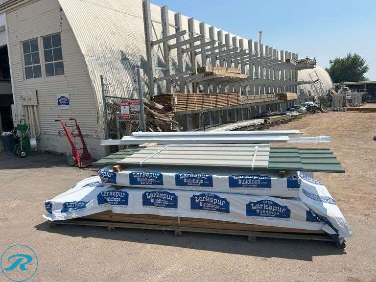 12'x24' Garden Shed Kit Step by Step Construction Plans and 100% Materials Included:   2'x6' Pressure treated lumber for floor framing OSB T&G Sub-Flooring 2'x4' Lumber for Walls Framing 7/16 OSB For Roof Decking Metal For Roof and Walls (MSRP $5,950) - Roller Auctions