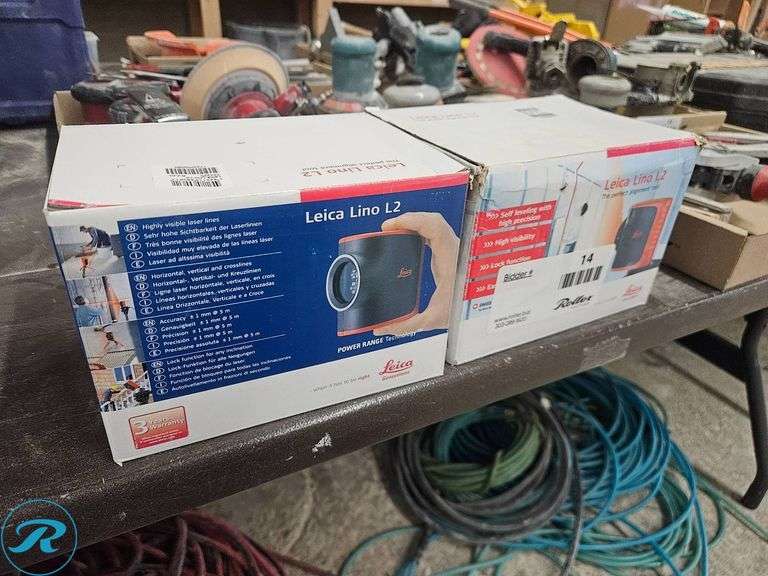 (2) Leica Lino L2 Laser Levels with Accessories