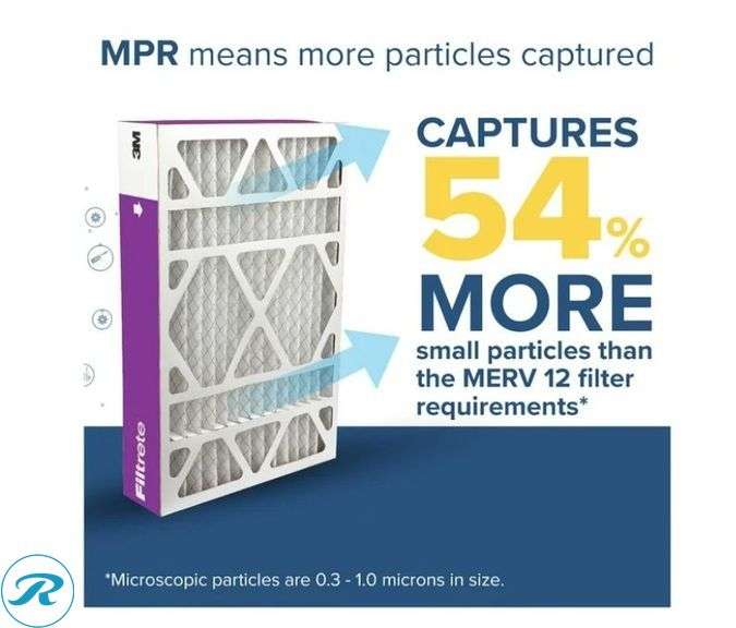 Filtrete: 20x25x4 HVAC Furnace Air Filter, MPR 1550 MERV 12, Ultra Allergen Reduction, 2 Pack- New - Roller Auctions