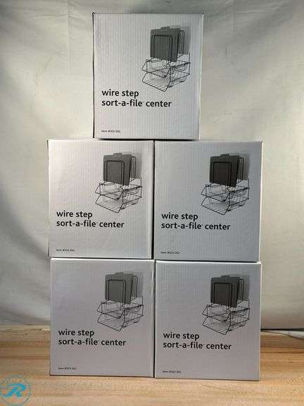 (5) Brenton Studio® Wire Step Sort-A-File™ Center, Black- New - Roller Auctions