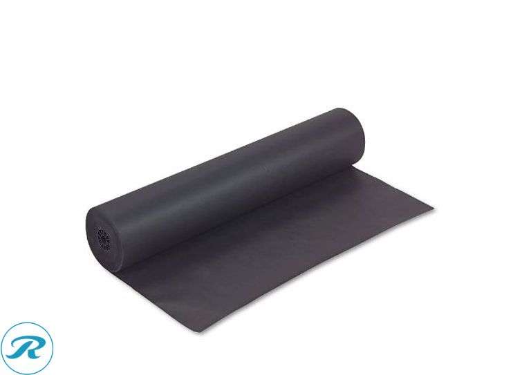 Pacon® Rainbow Duo-Finish Kraft Paper Roll, 36" x 1000', Black- New/ Ripped on bottom - Roller Auctions