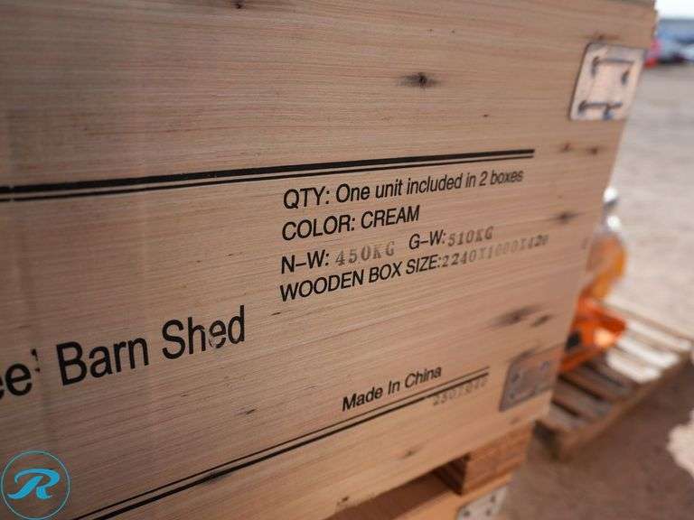 New KJ K3325 Double Garage Metal Shed, 33' x 25' - Roller Auctions