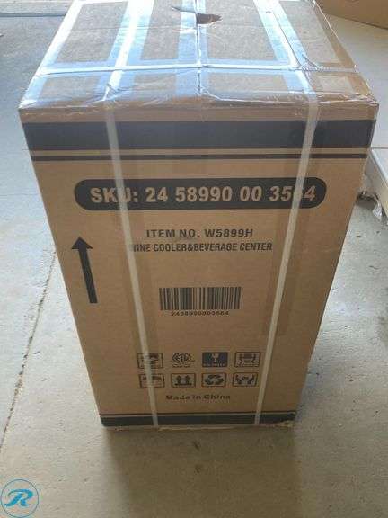 (1) New in Box- COWSAR 17.5-in W 130 -Can Capacity Silver Freestanding Indoor Beverage Refrigerator with Glass Door - Roller Auctions