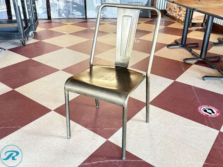 (20) Metal Dining Chairs with Contoured Backrest