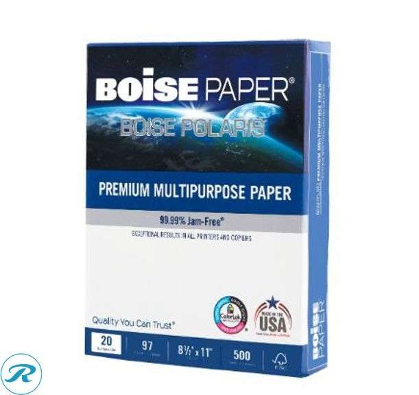 Hammermill®: Copy Plus® Copy Paper, 10 Reams, White, Letter (8.5" x 11"), 5000 Sheets Per Case, 20 Lb, 92 Brightness, FSC® Certified- New; Boise®: POLARIS® Premium Multi-Use Printer & Copy Paper, 10 Reams, White, Letter (8.5"x11"), 5000 Sheets Per Case, 20 Lb, 97 Brightness, FSC® Certified- New - Roller Auctions
