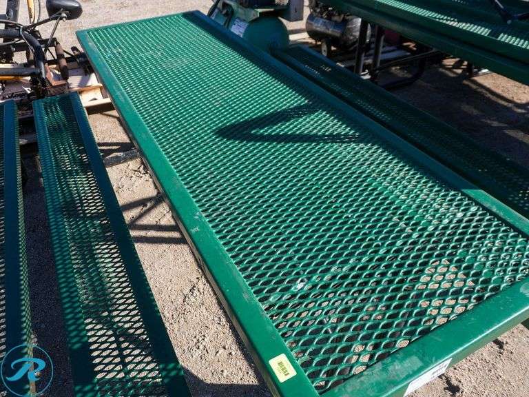Metal Picnic Table, 96 in x 58 in - Roller Auctions