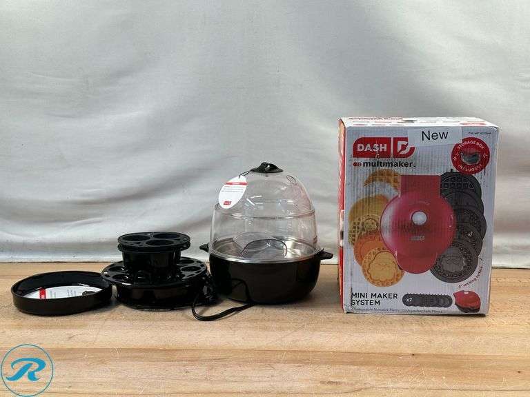 Dash: Multimaker Mini Maker system- New; Dash: Ultimate Deluxe Egg Cooker with Egg Bite Trays- New/ No Box - Roller Auctions
