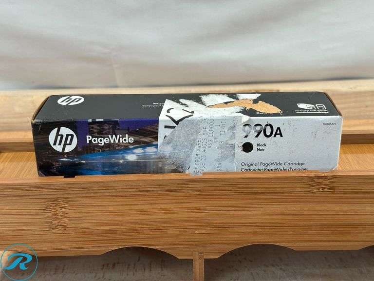 HP: 990A PageWide Black Ink Cartridge, M0J85AN- New/ Damaged Label on Package - Roller Auctions