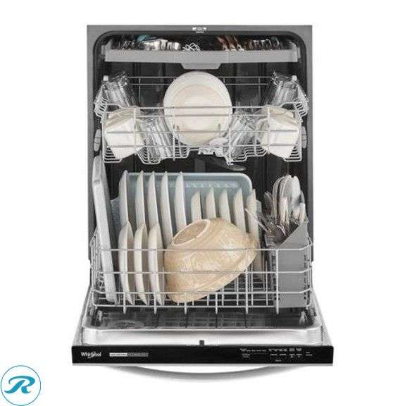 (1) New out of box- Whirlpool Eco Series 24-in Top Control Built-in Dishwasher With Third Rack ( Fingerprint Resistant Stainless Steel ) , 51-Decibel Standard Sound Level - Roller Auctions