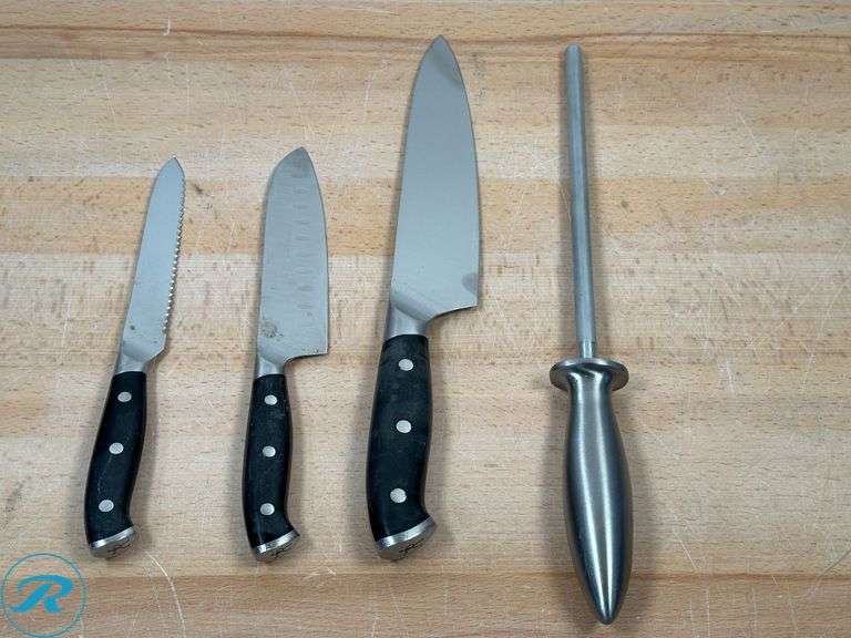 Henckels: Knife Set, 10-piece- Used/ Damaged Block/ Missing Scissors - Roller Auctions