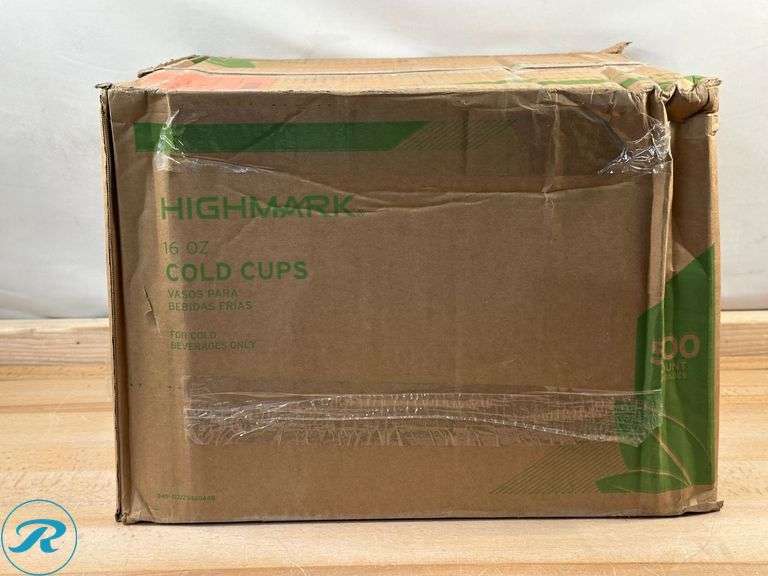 Highmark® ECO Compostable Plastic Cups, 16 Oz, Clear, Pack Of 500- New/ Damaged Box - Roller Auctions