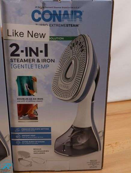 (2) Conair 2-in-1 Steamer & Iron with Gentle Temp - Like New - Roller Auctions