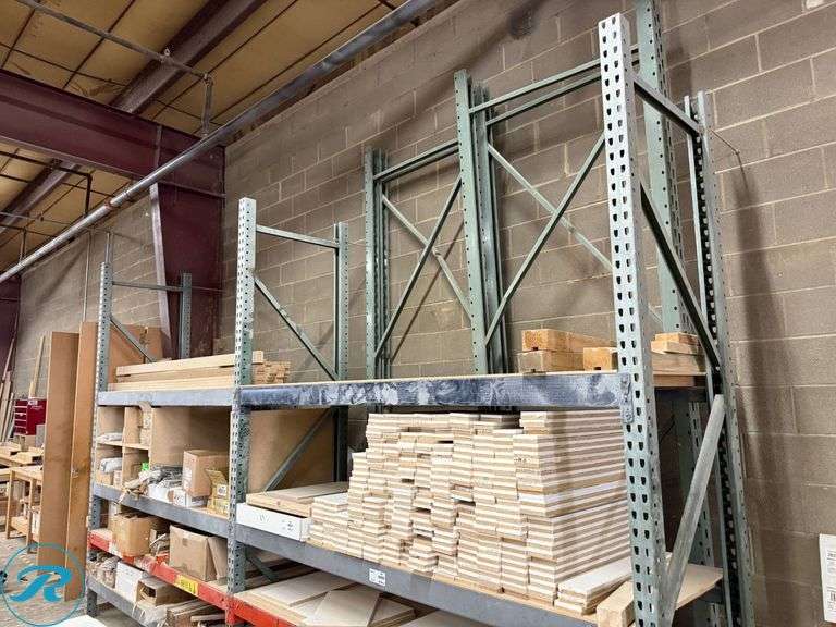 P85 16 Racking Pallet Racking with (3) Uprights 32″ x 120″, (4) Uprights 32″ x 144 ...