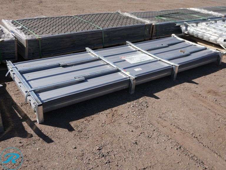 (100) New Sheets of KJ K0311 Galvalume Corrugated Steel Panels, 10' x 35" (Top Few Panels Damaged) - Roller Auctions
