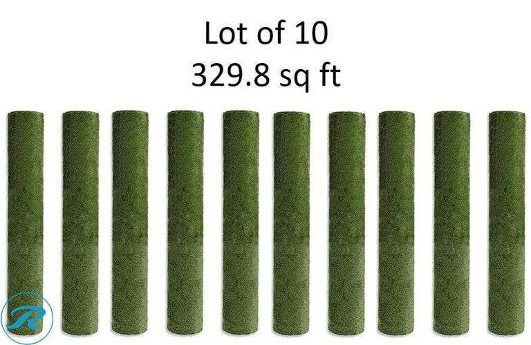 (10) New- SYNLawn Artificial grass Landscape 3-ft x 11-ft Artificial Grass (total of 329.8 sq ft) - Roller Auctions