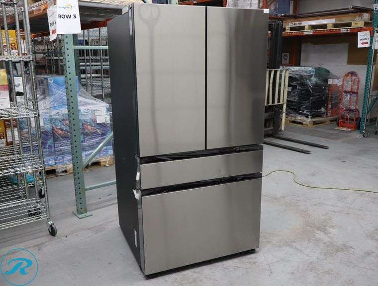 Samsung 29 cu. ft. Bespoke 4-Door French Door Smart Refrigerator with Beverage Center - New - $2,199 Retail, Two Small Dents on Front/Small Scratches On door/Never Used - Roller Auctions