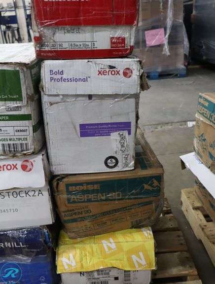 Pallet Of Assorted Paper - New/Damaged Box/Some Missing - Roller Auctions
