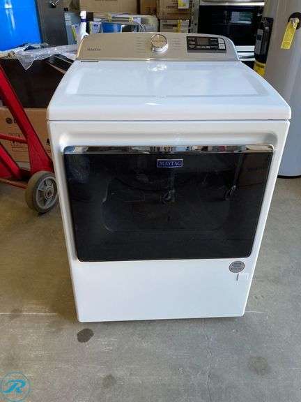 (1) New- Maytag Smart Capable Large Vented Gas Dryer ( White ) - Roller Auctions