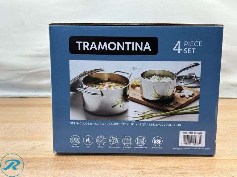 Tramontina 4-piece Tri-Ply Clad Sauce Pan Set - New - Roller Auctions