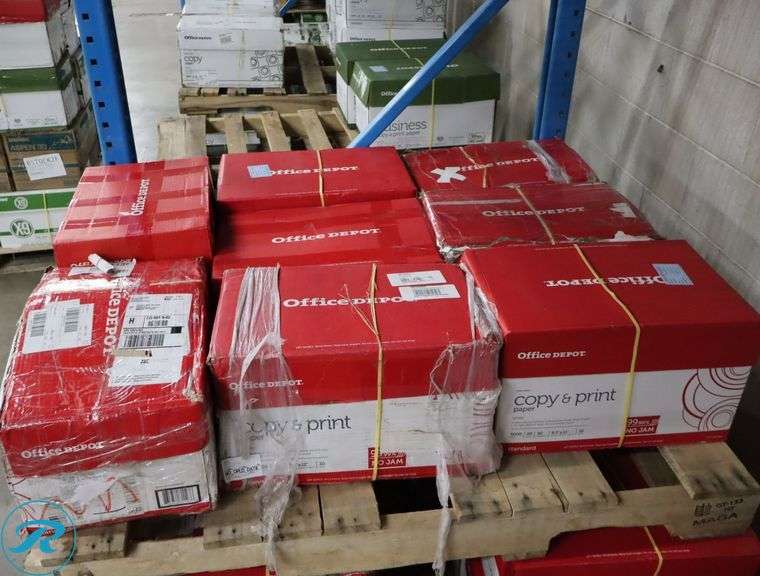 (8) Office Depot Copy Paper 5000pc Per Case, 8.5" x 11", 92 Brightness, 20 Pounds - New/Damaged Box/Few Damaged - Roller Auctions