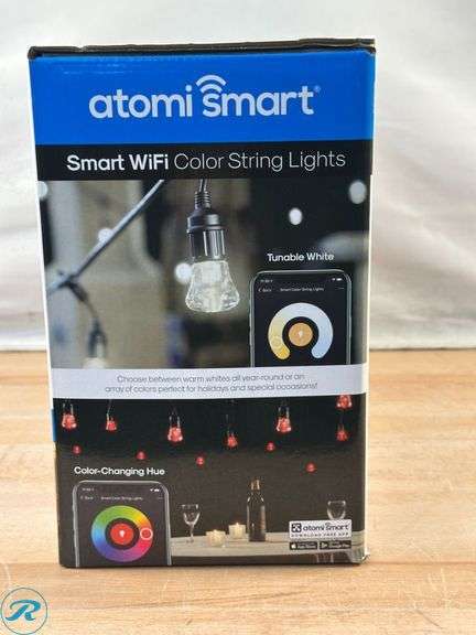 Atomi Smart: Wi-Fi Color String Lights, 48ft- New - Roller Auctions