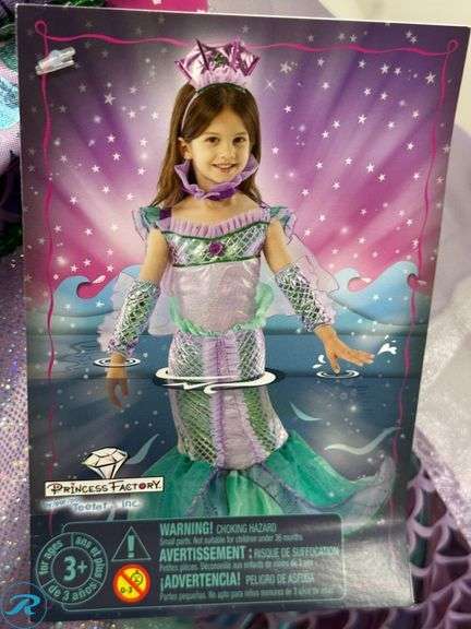 (2) Kid's Unicorn Costume, Age 5-6- (1) New,(1) Like New; Kid's Mermaid Costume- Like New - Roller Auctions