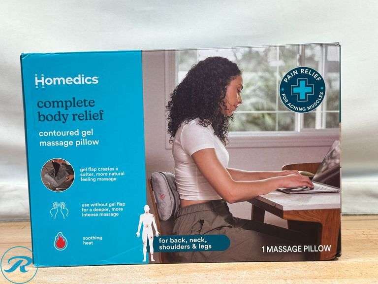 Homedics Contoured Gel Massage Pillow - Like New - Roller Auctions