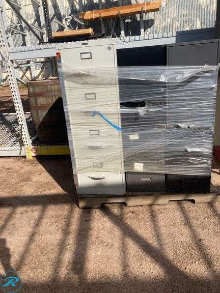 (8) Assorted File Cabinets and lockers 37" x 77" x 18" (file cabs all different sizes (some have dents and minor damage) See Photos) - Roller Auctions