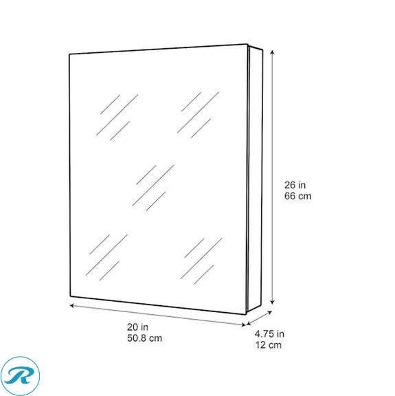 (1) New- allen + roth 20-in x 26-in Fog Free Surface/Recessed Mount Silver Mirrored Square Soft Close Medicine Cabinet - Roller Auctions