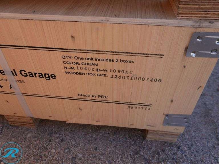 New KJ K4525 Double Garage Steel Barn Shed, 45' x 25' x 14' High - Roller Auctions