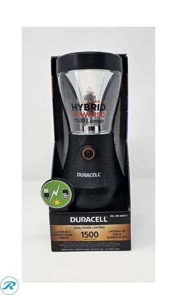 Duracell: 2000 Lumen Tri-Power Lantern- Like New; Duracell: 1500 Lumen Hybrid Lantern- New - Roller Auctions