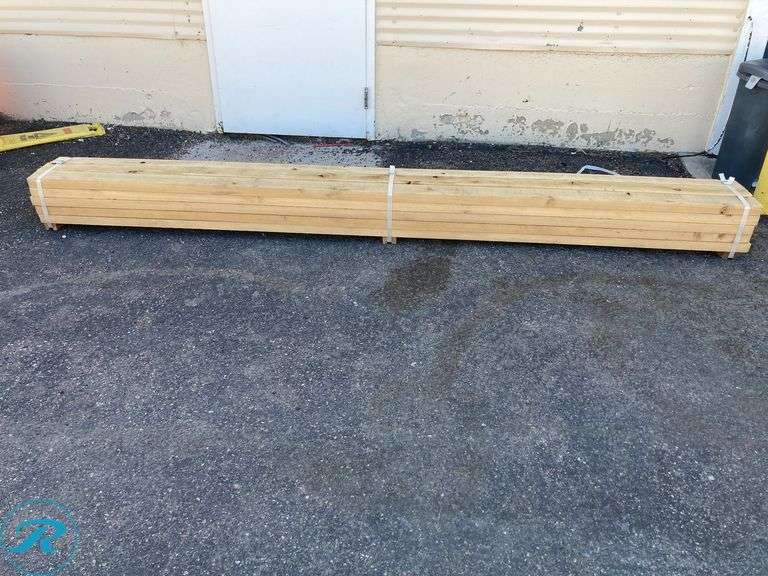 (15) Cedar lumber 2" x 4" x 10ft #2 Prem Cedar Air Dried Lumber - Roller Auctions