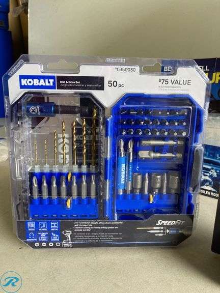 (5) New- Assorted tools and lightening supplies including high bay led shop led, drill bit sets and tape measure (see photos) - Roller Auctions