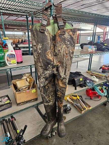 Mossy Oak Pro Line Waterproof Chest Waders, Insulated Steel Shank Boots, Size 10