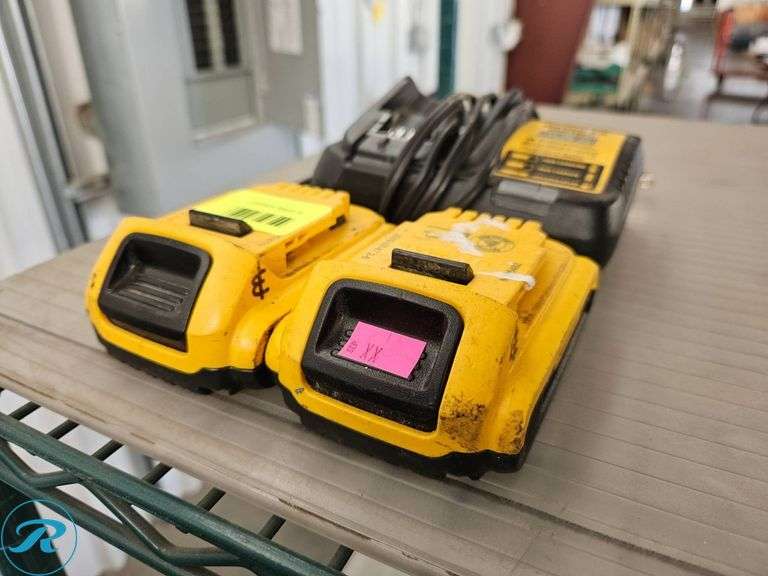 (2) DeWalt 20V Batteries and DCB112 Charger