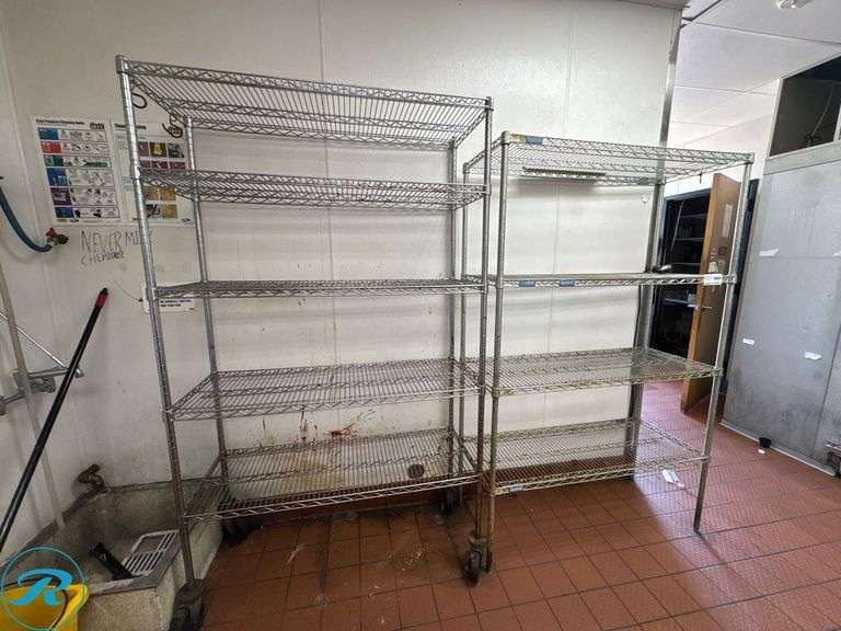 (2) Wire Racks, 48” x 18” x 80”H