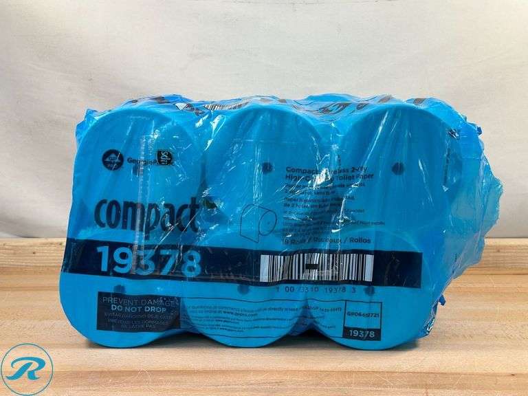Compact® by GP PRO: 2 Ply Coreless Toilet Paper, 4x3.85, 100% Recycled, White, 1500 Sheets, 18 Rolls per Case- New - Roller Auctions