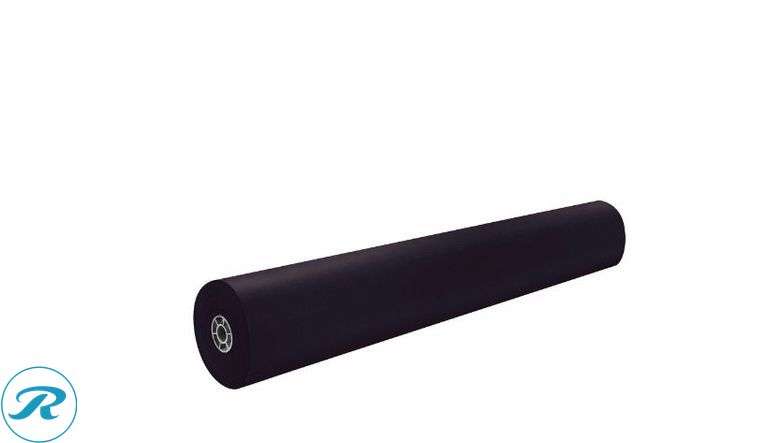 Pacon® Rainbow Duo-Finish Kraft Paper Roll, 36" x 1000', Black- New/ Ripped on bottom - Roller Auctions