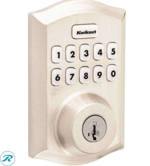 Kwikset Automatic Locking Deadbolt  W/ Keypad with Z-Wave / Satin Nickel / HC620 TRL ZW700 15 SMT - New - Roller Auctions