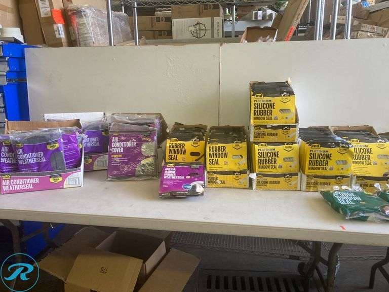 Assorted Home Improvement items (including weatherseals, window seals, air conditioner covers, hooks racks and organizers) - Roller Auctions