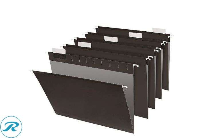 (10) Office Depot® Brand Hanging File Folders, 1/5-Cut, Letter Size, Black, Pack Of 25 Folders- New/ Damaged Boxes - Roller Auctions