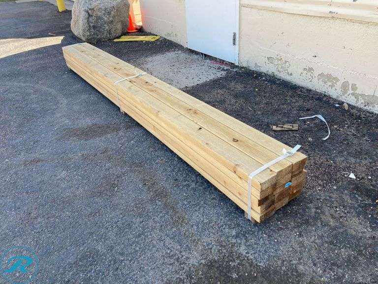 (15) Cedar lumber 2" x 4" x 10ft #2 Prem Cedar Air Dried Lumber - Roller Auctions