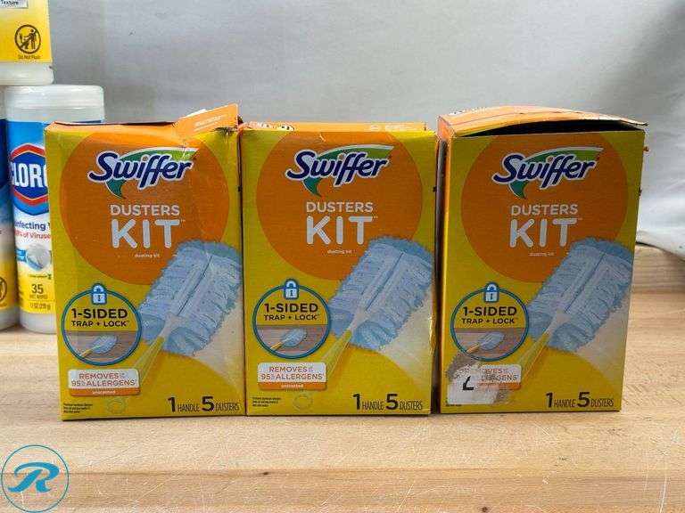 (14) Assorted Cleaning and Bathroom Supplies- New/ Gojo, (2) Clorox, and Glad have damaged packaging - Roller Auctions