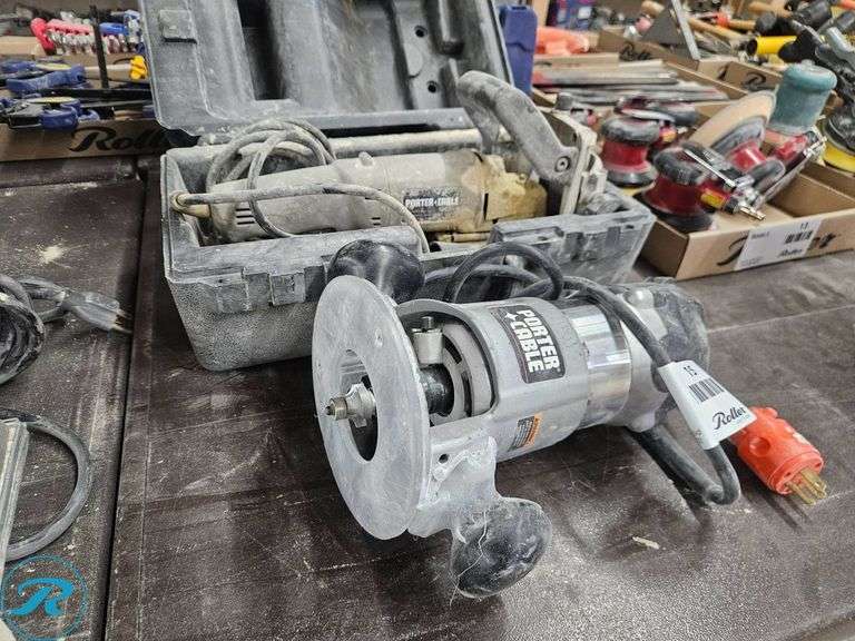 Porter-Cable 890 Router and 557 Plate Joiner with Carrying Case - Roller Auctions