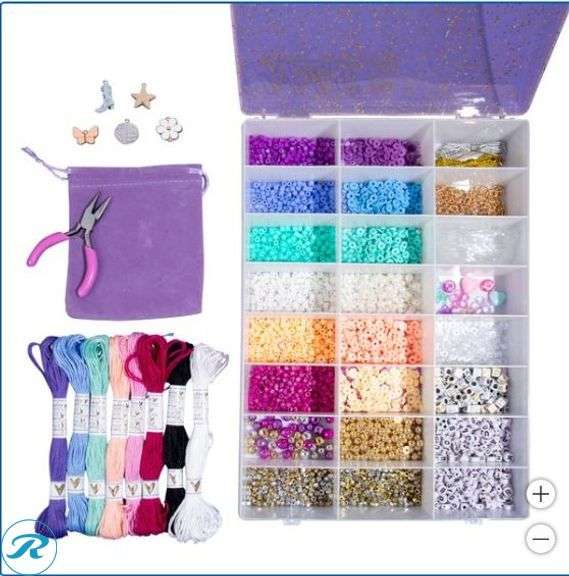 KidKraft: Chop It Up 52-Piece Wooden Play Food Set- Like New/ No Box; STMT: D.I.Y. Glitz N Glam Jewelry Studio- New - Roller Auctions