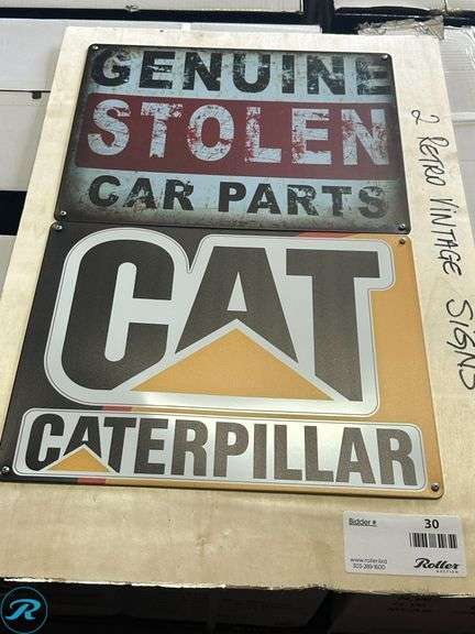 (2) Retro Vintage Signs