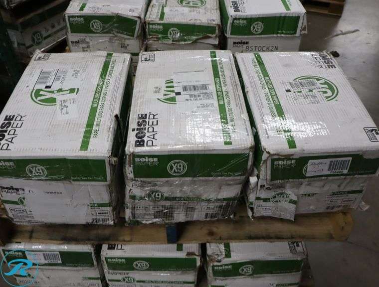 (3) Boise Paper X9 - 5000pc Per Case, 8.5" x 11", 92 Brightness, 20 Pounds - New/Damaged Box/Few Damaged - Roller Auctions