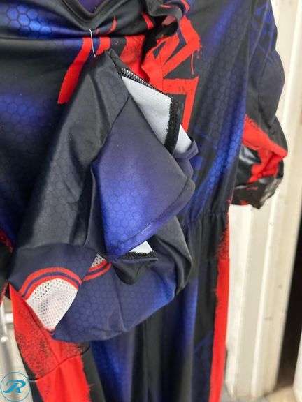 Kid's Fireman Costume, Age 5-6- New/ Has a Tear; Kid's Spiderman Costume, Miles Edition, Age 3-4- New - Roller Auctions