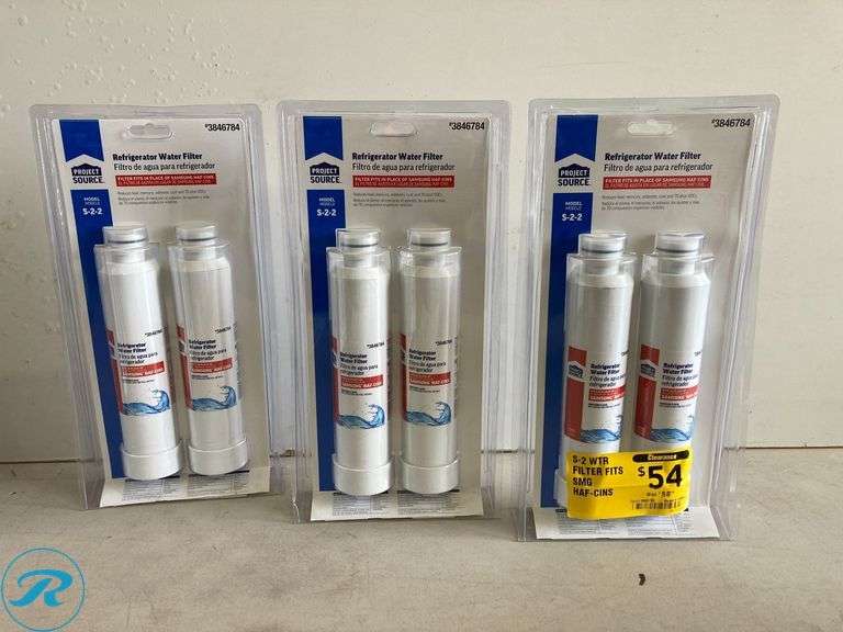 (3) New- Project Source Twist-in Refrigerator Water Filter S-2-2 Fits Samsung HAF-CINS 2 -Pack - Roller Auctions
