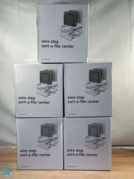 (5) Brenton Studio® Wire Step Sort-A-File™ Center, Black- New - Roller Auctions